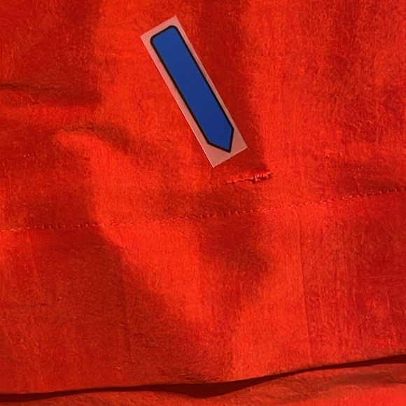 Eileen Fisher 100% silk Caftan Top. Lovely bright orange, red color. Size SP - Picture 15 of 16